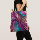 Moderne Geschenken Voor Haar- Magenta, Turquoise e Tote Bag (Dichtbij)
