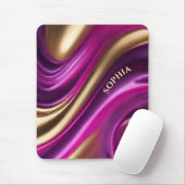 Moderne Geschenken voor Haar- Paarse Roze en Goud- Muismat (Met muis)