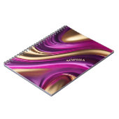 Moderne Geschenken voor Haar- Paarse Roze en Goud- Notitieboek (Linkerzijde)
