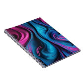 Moderne geschenken voor Her-Blue en Fuchsia Notitieboek (Rechterzijde)