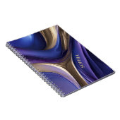 Moderne geschenken voor Her-Blue, Paarse en Gold Notitieboek (Rechterzijde)
