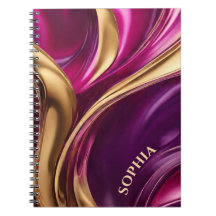 Moderne geschenken voor Her-Fuchsia Paarse en Gold