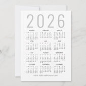 Moderne gescheurde foto 2026 Kalender Vrolijk Kers Feestdagenkaart (Achterkant)