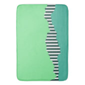 Moderne gescheurde strepen Turquoise groen gelaagd Badmat (Voorkant Verticaal)