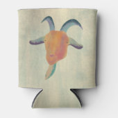 Moderne geschilderde geitenillustratie gepersonali blikjeskoeler (Voorkant)