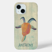 Moderne geschilderde geitenillustratie gepersonali Case-Mate iPhone case (Achterkant)