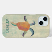 Moderne geschilderde geitenillustratie gepersonali Case-Mate iPhone case (Achterkant (horizontaal))