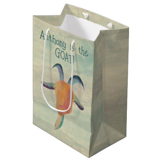 Moderne geschilderde geitenillustratie gepersonali medium cadeauzakje (Voorkant Gekanteld)