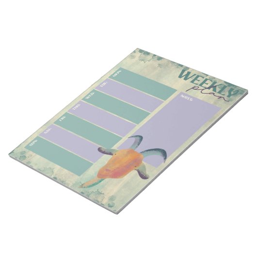 Moderne geschilderde geitenillustratie Weekplanner Notitieblok (Schuin)