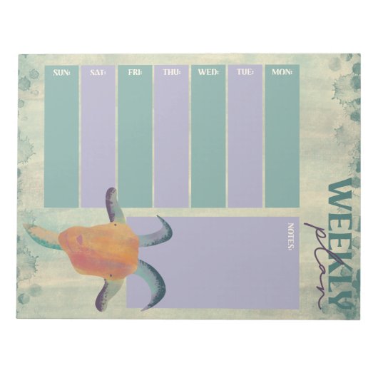 Moderne geschilderde geitenillustratie Weekplanner Notitieblok (Voorkant)