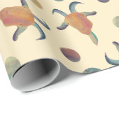 Moderne geschilderde geitenillustraties en polka d cadeaupapier (Rol Hoek)