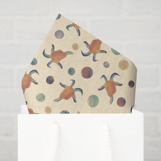 Moderne geschilderde geitenillustraties en polka d tissuepapier (Cadeauzakje)