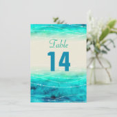 Moderne geschilderde glinsterende zee huwelijks ta kaart (Staand voorkant)