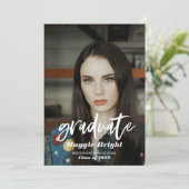 Moderne gescriptte afstudeerfoto  kaart (Staand voorkant)