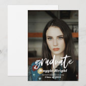 Moderne gescriptte afstudeerfoto  kaart (Voorkant / Achterkant)