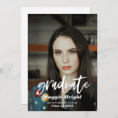 Moderne gescriptuurde afstudeerfoto kaart (Voorkant / Achterkant)