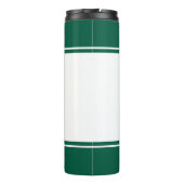Moderne Gesigneerde Scriptie Smaragdgroen Thermosbeker (Achterkant)