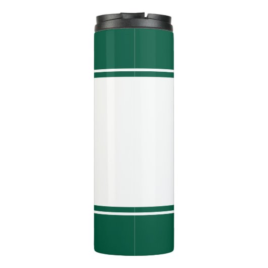 Moderne Gesigneerde Scriptie Smaragdgroen Thermosbeker (Achterkant)
