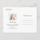 Moderne geslacht neutrale bedankje baby aankondigi briefkaart (Achterkant)
