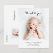 Moderne Geslacht Neutrale Bedankt Baby Aankondigin Briefkaart (Voorkant / Achterkant)
