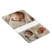 Moderne Geslacht Neutrale Beige Foto Collage Nieuw Magneet (Rechterzijde)