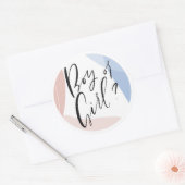 Moderne Geslacht onthullen partij decoratie Ronde Sticker (Envelop)