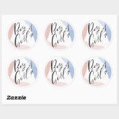 Moderne Geslacht onthullen partij decoratie Ronde Sticker (Vel)