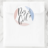 Moderne Geslacht onthullen partij decoratie Ronde Sticker (Tas)