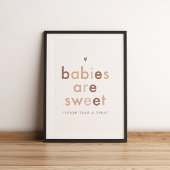 Moderne geslachtsneutraal baby's zijn een mooie ta poster