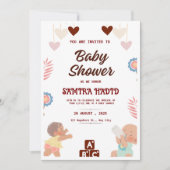 Moderne geslachtsneutrale babyshower uitnodiging (Voorkant)