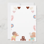 Moderne geslachtsneutrale babyshower uitnodiging (Achterkant)