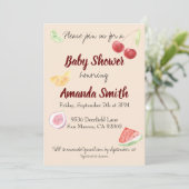 Moderne geslachtsneutrale Waterverf Baby shower fr Kaart (Staand voorkant)