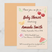 Moderne geslachtsneutrale Waterverf Baby shower fr Kaart (Voorkant / Achterkant)