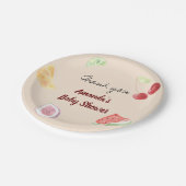 Moderne geslachtsneutrale Waterverf Baby shower fr Papieren Bordje (Gekanteld)