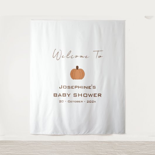 Moderne geslachtsonzijdige babyshower-achtergrond wandkleed (Voorkant)