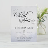 Moderne Geslachtsonzijdige Cloud Nine Babyborrel Kaart (Staand voorkant)