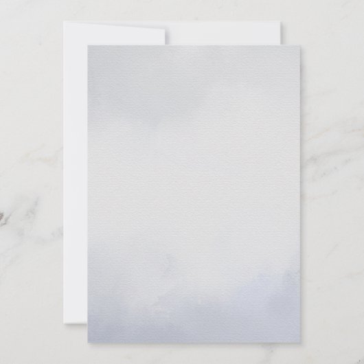 Moderne Geslachtsonzijdige Cloud Nine Babyborrel Kaart (Achterkant)