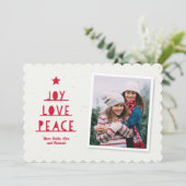 Moderne gesneden gespikkeld feestdagenkaart (Staand voorkant)