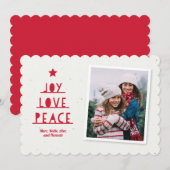 Moderne gesneden gespikkeld feestdagenkaart (Voorkant / Achterkant)