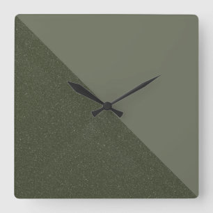 Moderne gespleten mosgroene wandklok