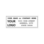 Moderne gestempelde adreslijst Uw naam en logo Rubberstempel (Afrduk)