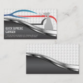 Moderne gestileerde auto Logo | Autowasservice Visitekaartje (Voorkant / Achterkant)