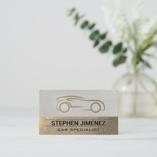 Moderne gestileerde auto Logo Visitekaartje (Staand voorkant)