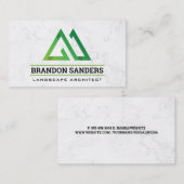 Moderne gestileerde groene Logo Visitekaartje (Voorkant / Achterkant)