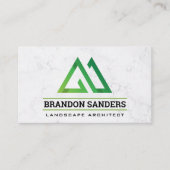 Moderne gestileerde groene Logo Visitekaartje (Voorkant)