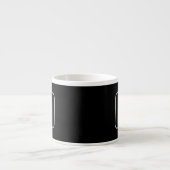 Moderne gestileerde initiële monogram | Wit & Zwar Espresso Kop (Voorkant)