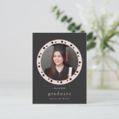 Moderne gestippelde fotoframe uitnodiging voor afs (Staand voorkant)