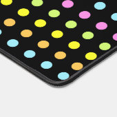 Moderne gestippelde strepen in pastelkleuren op zw bureaumat (Hoek)