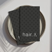 Moderne gestippelde zwart-witte schaar Haarstylist Visitekaartje