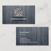 Moderne gestone achtergrondcode voor QR-kwaliteit Visitekaartje (Voorkant / Achterkant)